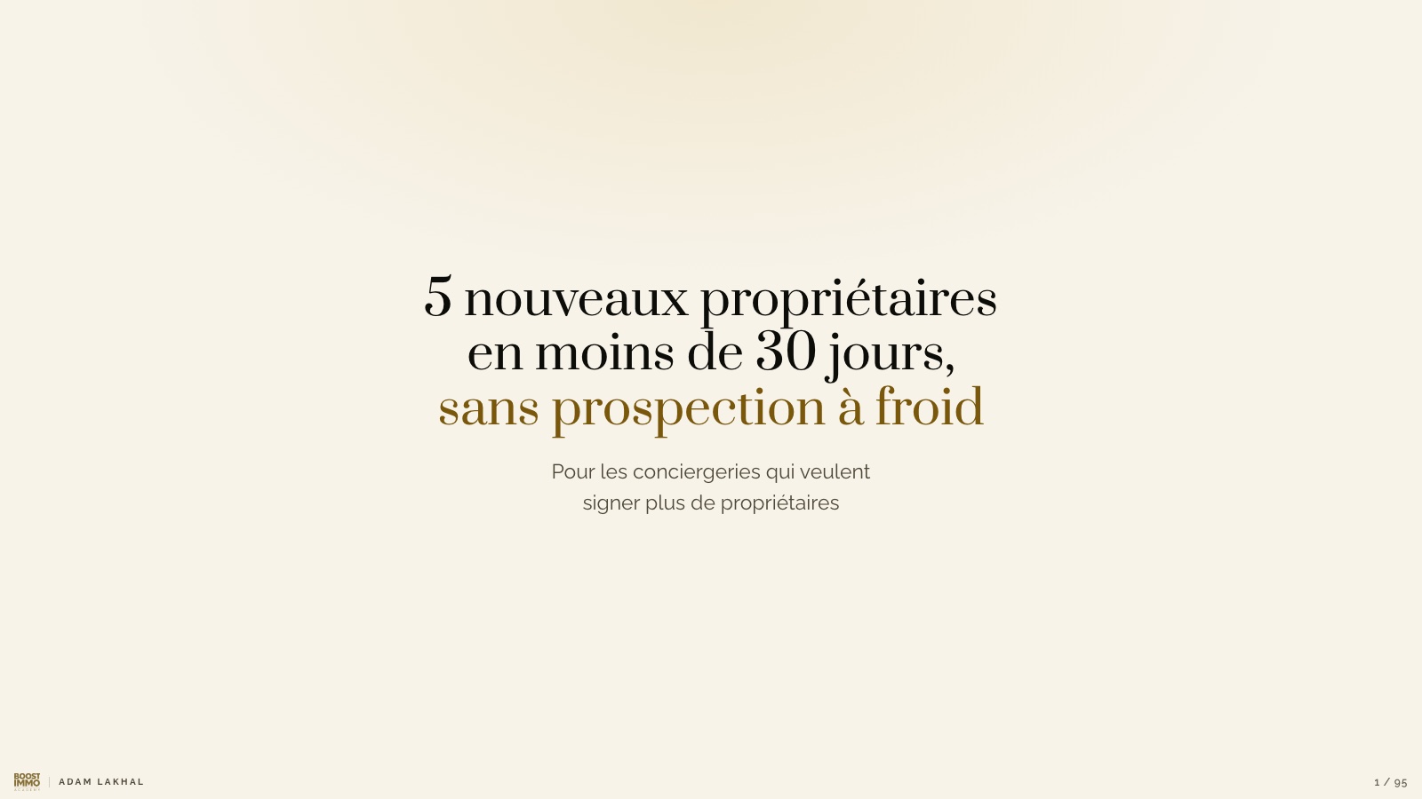 Aperçu de la présentation du webinaire